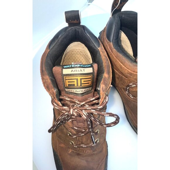 Women’s Waterproof Hiking Outdoor Brown Leather ARIAT Boots 9B - Picture 5 of 16